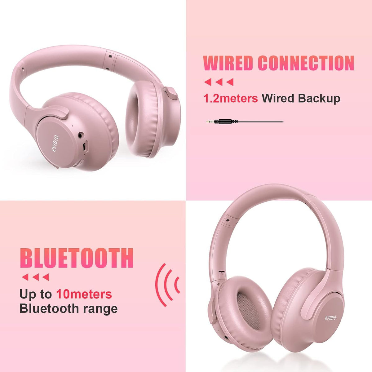 KVIDIO side profile unfolded design displaying adjustable headband and sleek finish