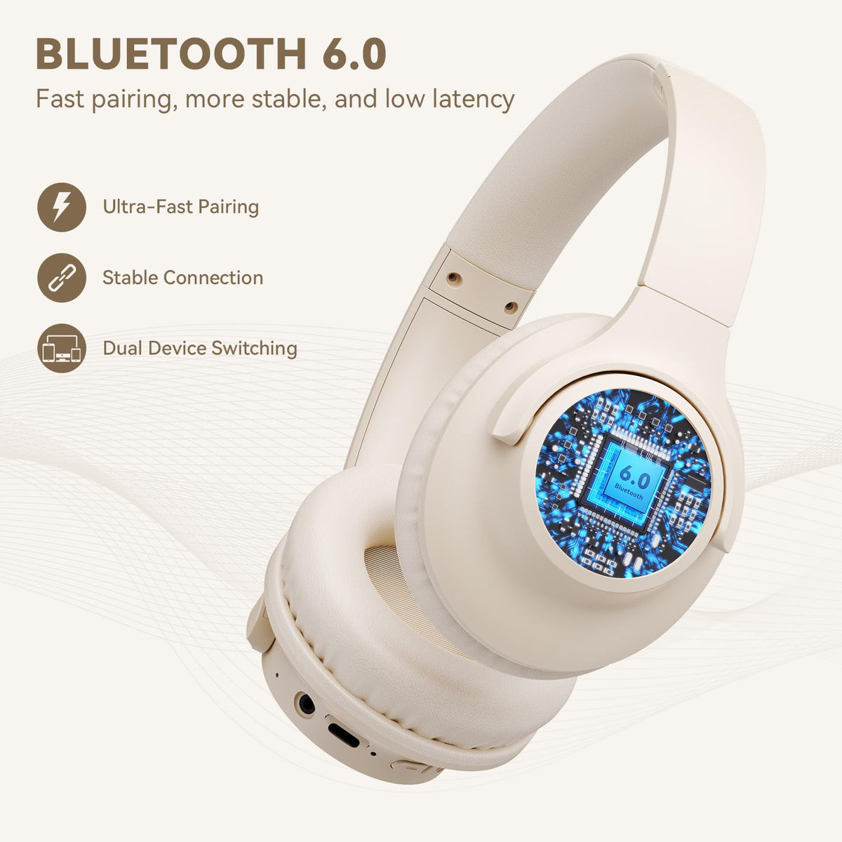 KVIDIO connected with 3.5mm cable to enable wired listening