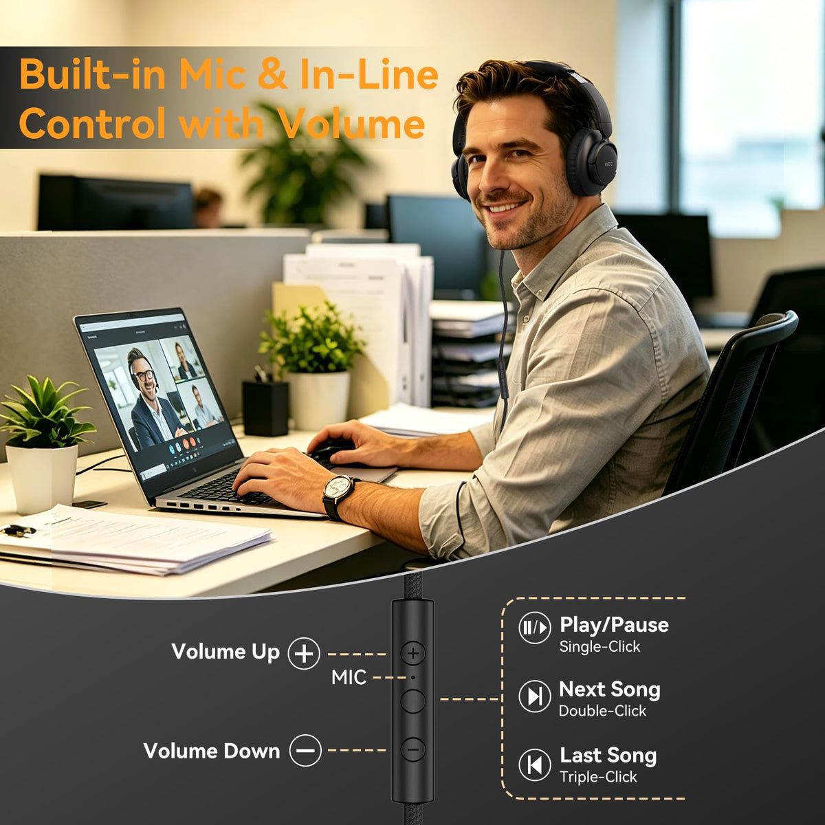KVIDIO lightweight headphones ideal for commuting and daily learning sessions.