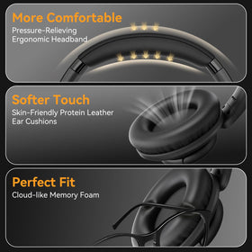KVIDIO over-ear design provides immersive sound for study and travel.