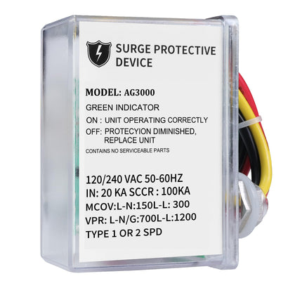 KVZKVZ front view of surge protector showing compact housing and mounting points for easy installation
