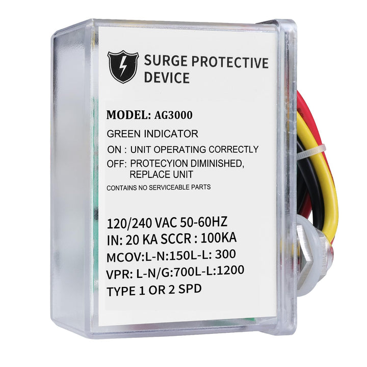 KVZKVZ front view of surge protector showing compact housing and mounting points for easy installation