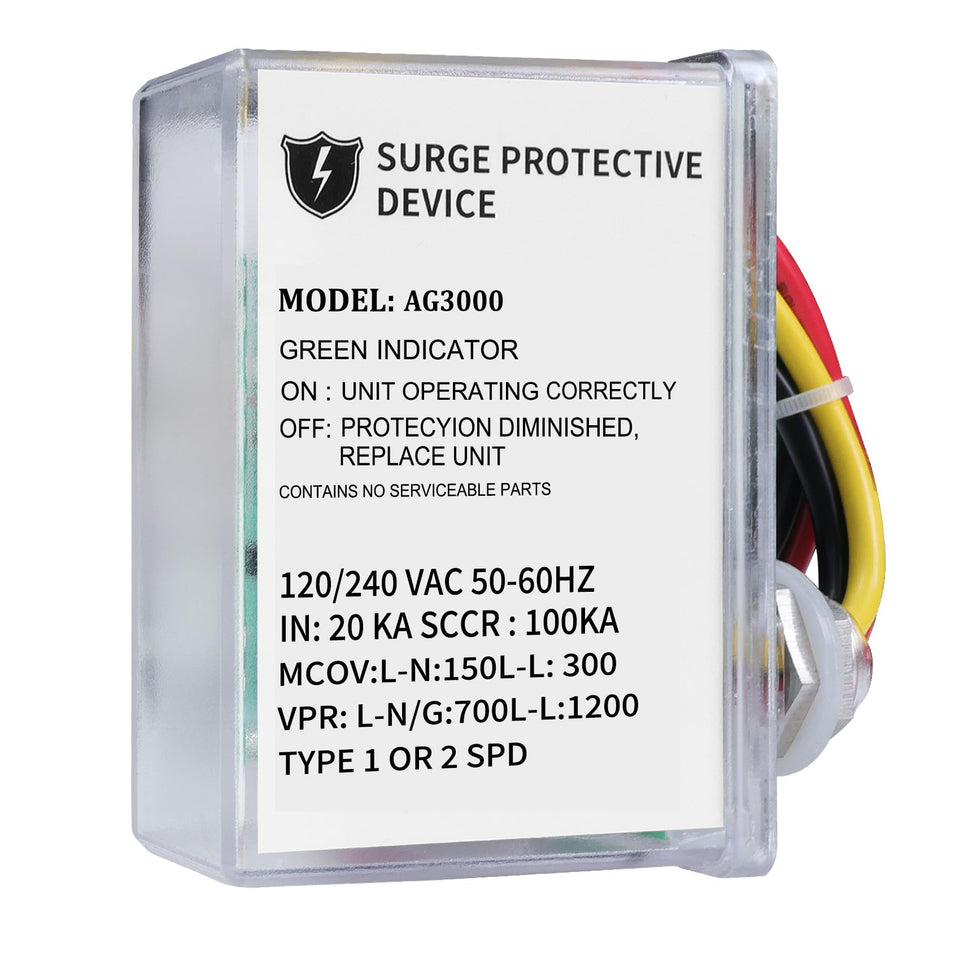 KVZKVZ front view of surge protector showing compact housing and mounting points for easy installation