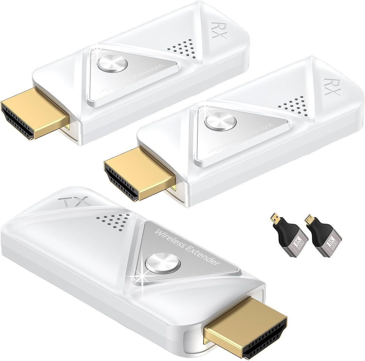KVZOO wireless HDMI transmitter two receivers for quick home theater setup.