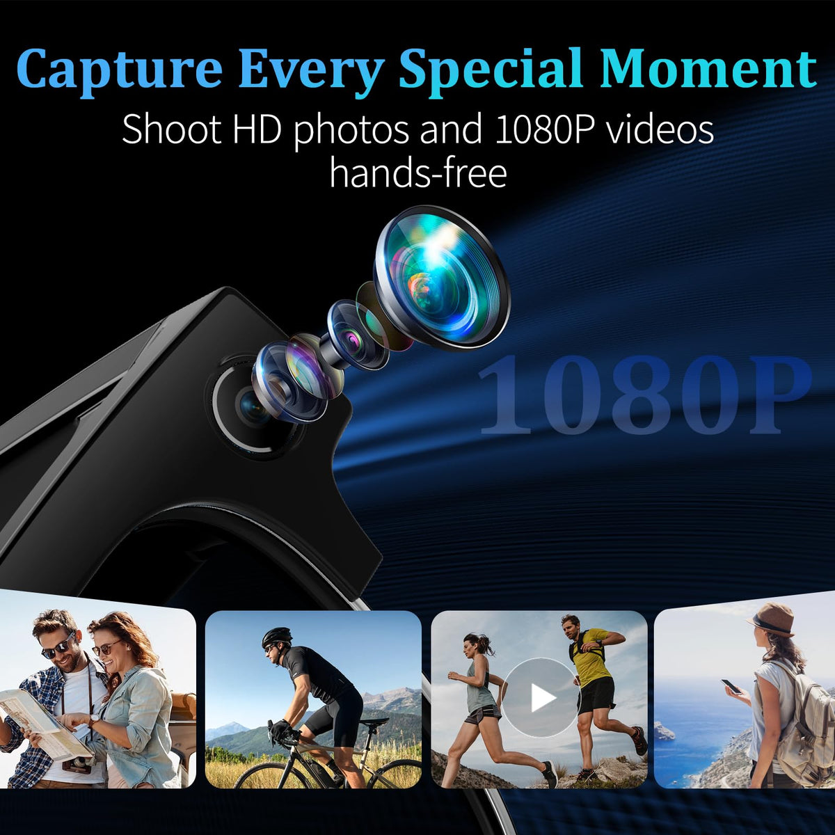 KWENRUN AI Smart Glasses deliver smooth 1080P video for adventures and daily moments.