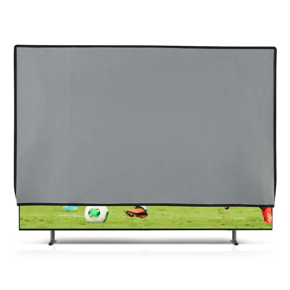 kwmobile 55-inch tv cover demonstrates full coverage for compatible TVs.