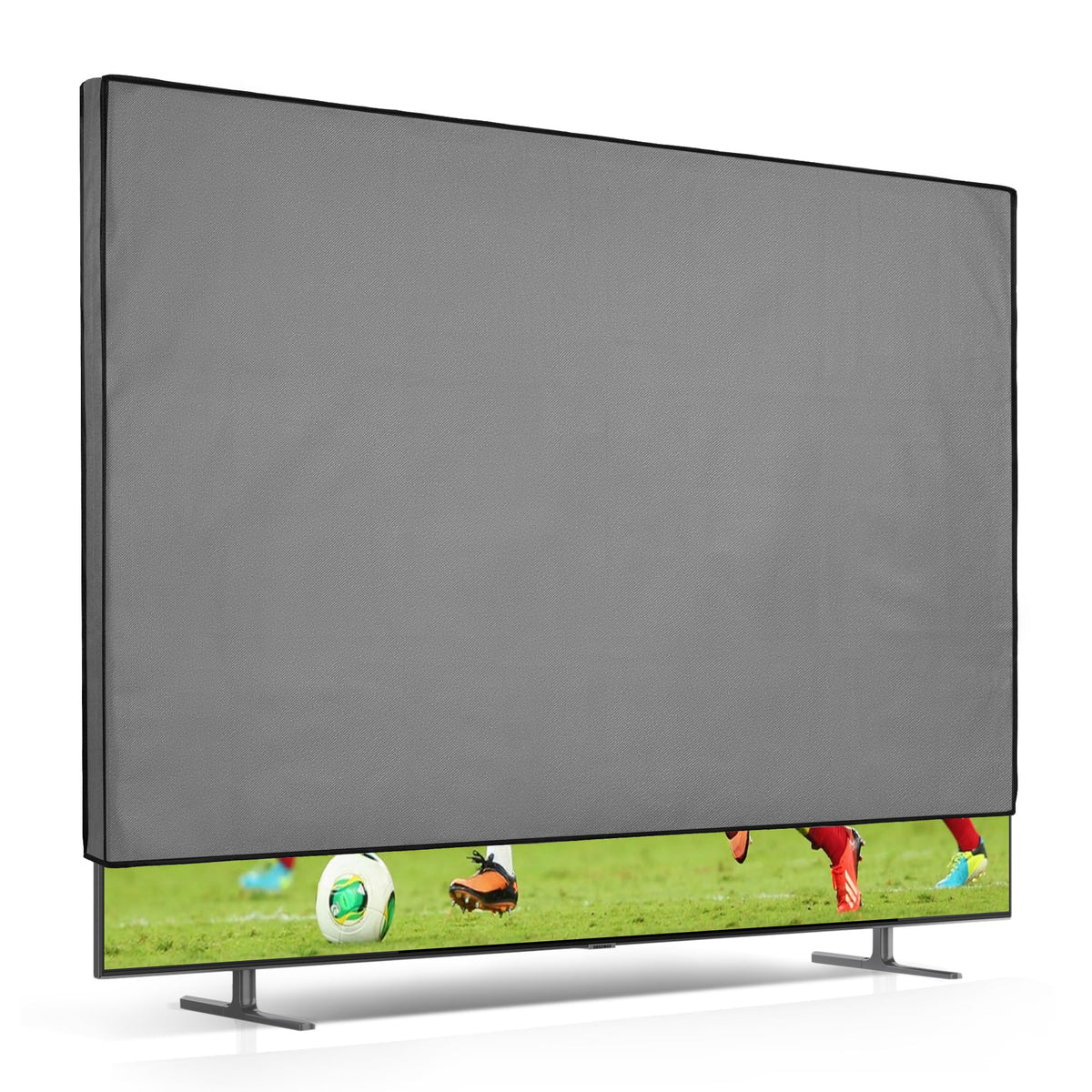 kwmobile front view of the 75 inch TV cover showing full-screen protection and clean look