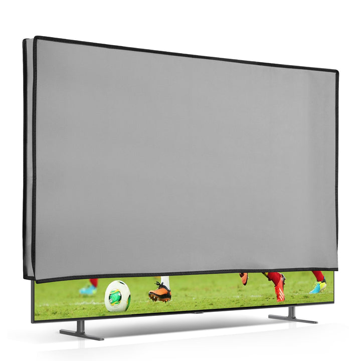 kwmobile front view of 85 inch tv cover showing full protection and clean look