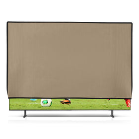 kwmobile beige tv screen cover helps preserve ports with rear opening