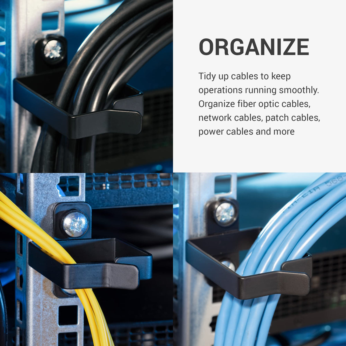 kwmobile bracket organizer flexible placement to tailor routing of cables.