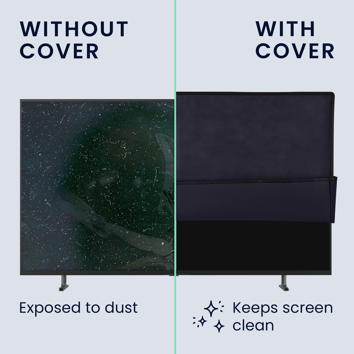 kwmobile Durable material TV protective cover helps keep surfaces clean.