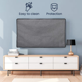 kwmobile dust cover 55-inch TV back ports access keeps cables reachable.