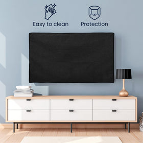kwmobile dust cover for 55-inch TV back view keeps ports accessible