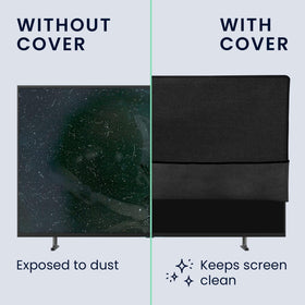kwmobile dust cover 55-inch TV side view showing slim profile
