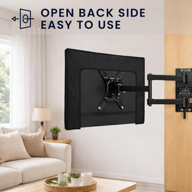 kwmobile foldable dust cover for 65-inch TV stores compactly when not in use