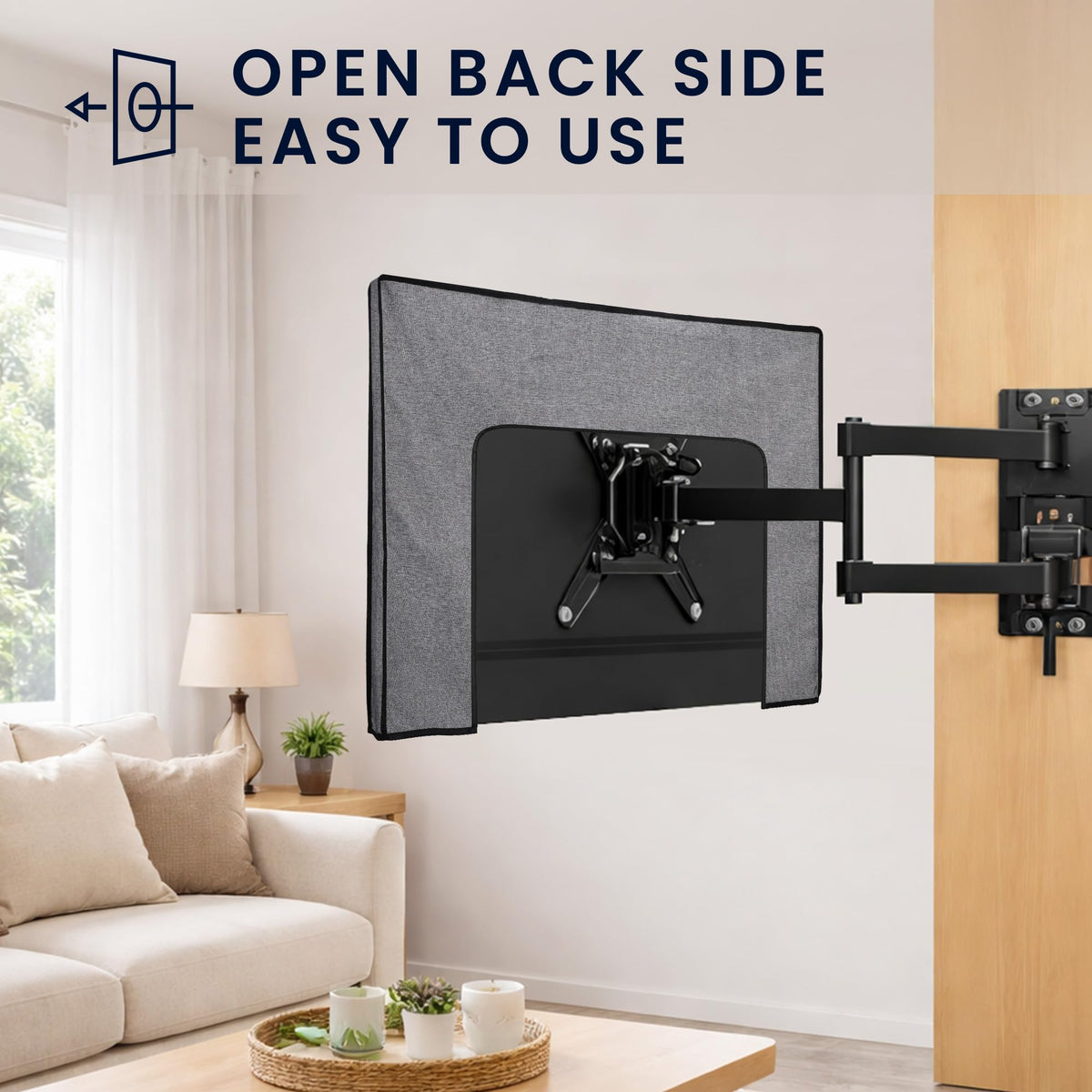 kwmobile dust cover fold for storage when not in use.