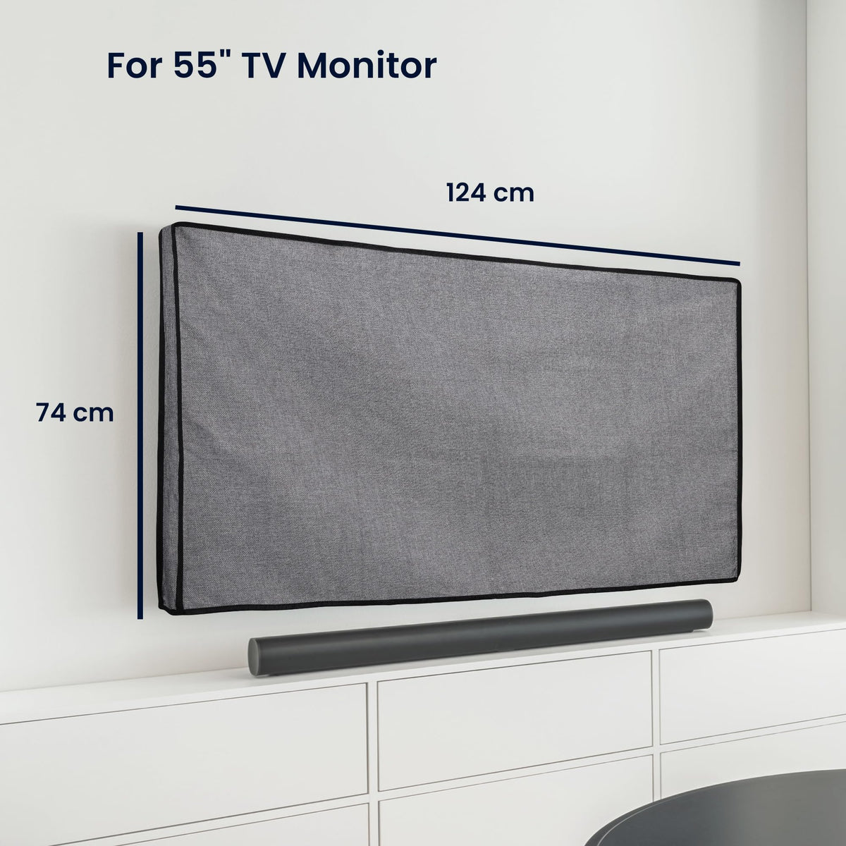 kwmobile dust cover linen textile highlights premium fabric and flexible protection.