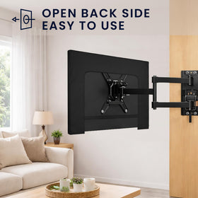 kwmobile Indoor 55-inch TV Cover uses durable synthetic fabric for long-lasting use.