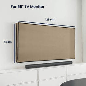 kwmobile 55-inch tv protective sleeve with rear cable opening for easy access