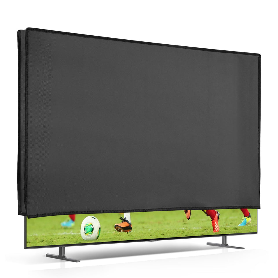 kwmobile Indoor TV cover on a 49-50 inch screen protects against dust and fingerprints.