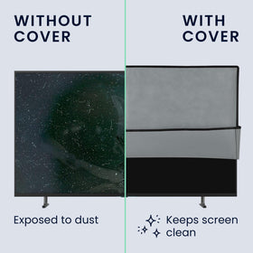 kwmobile light-grey fabric blends with decor while protecting the screen.