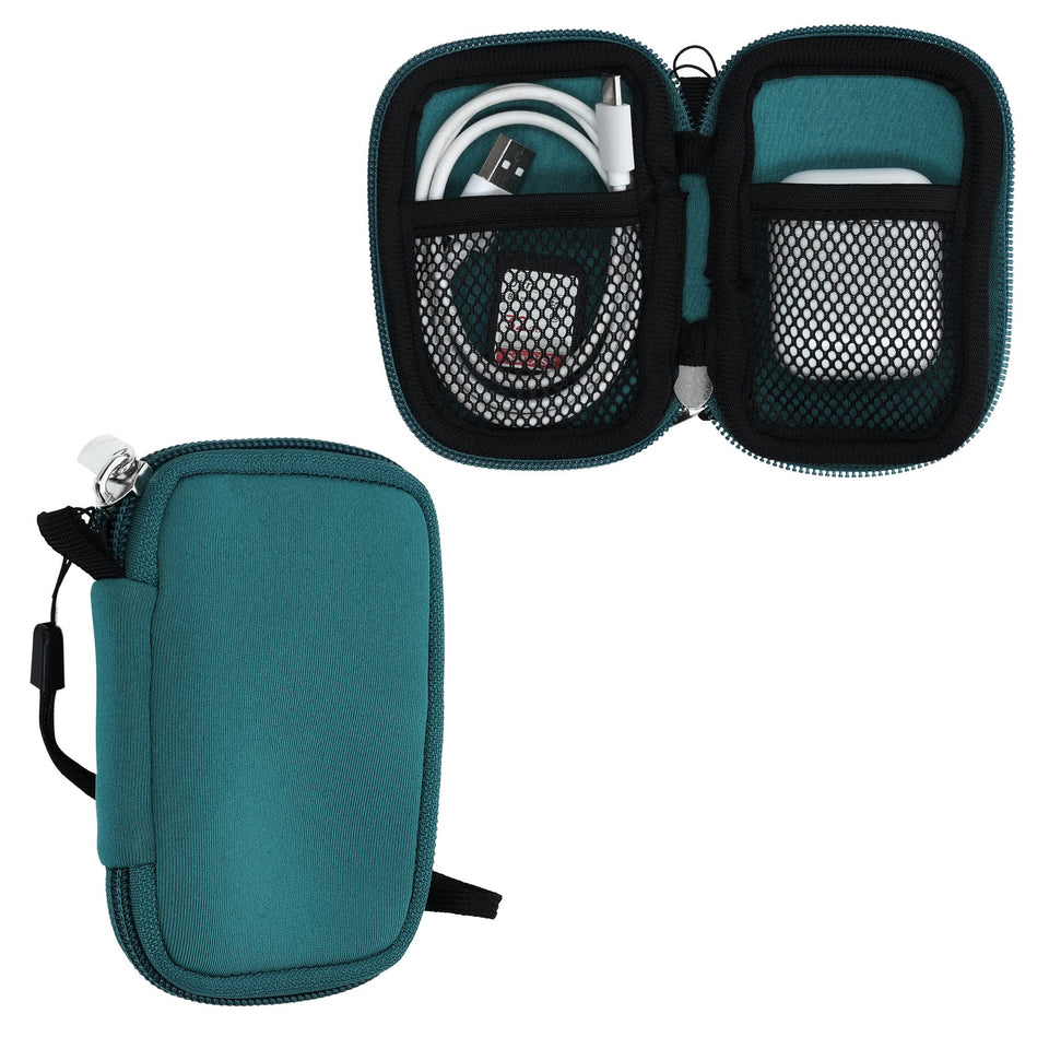 kwmobile petrol front view showing compact protective case and easy carry benefit