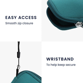 kwmobile interior pockets detail showing two pouches for cables and tips benefit