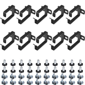 kwmobile server rack D-ring hooks pack keeps cables organized for clean network setups.