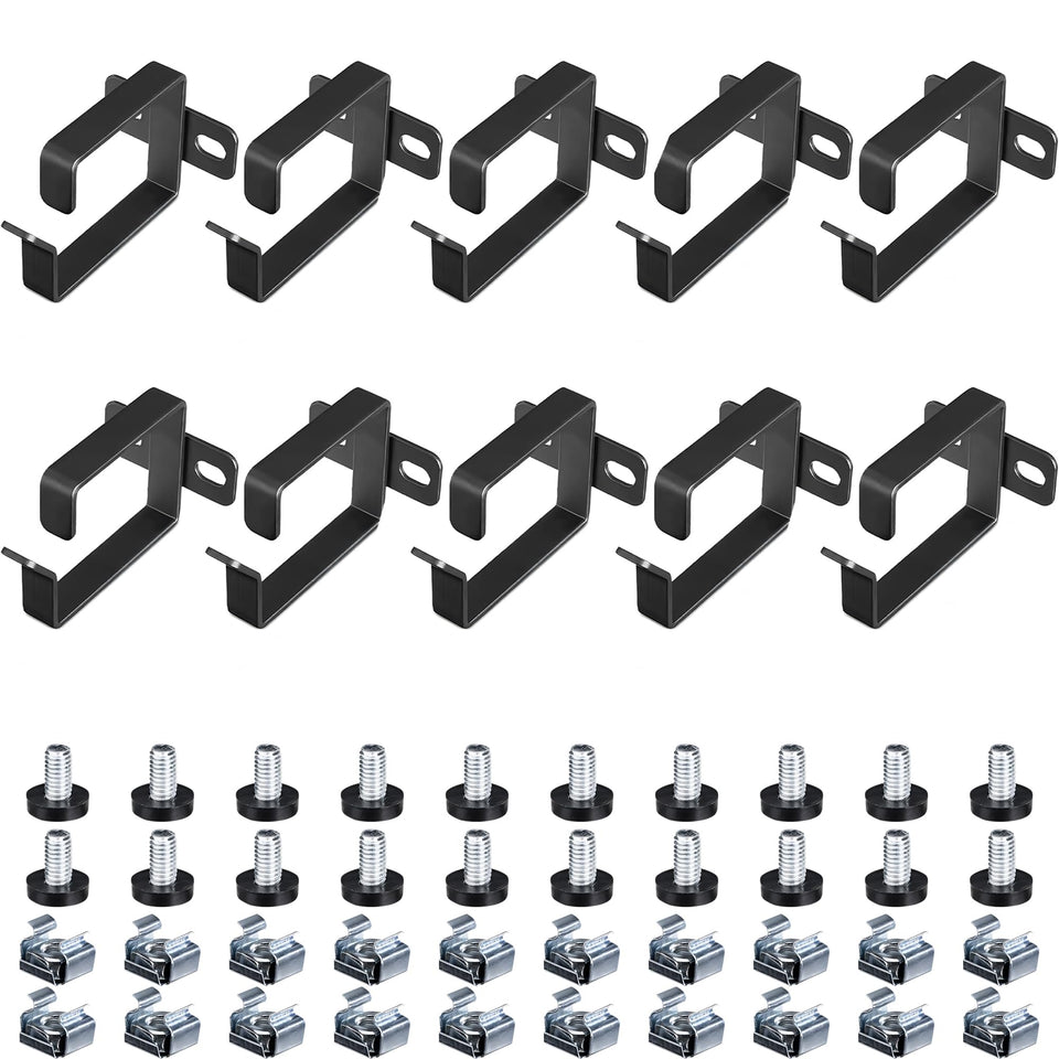 kwmobile server rack D-ring hooks pack keeps cables organized for clean network setups.