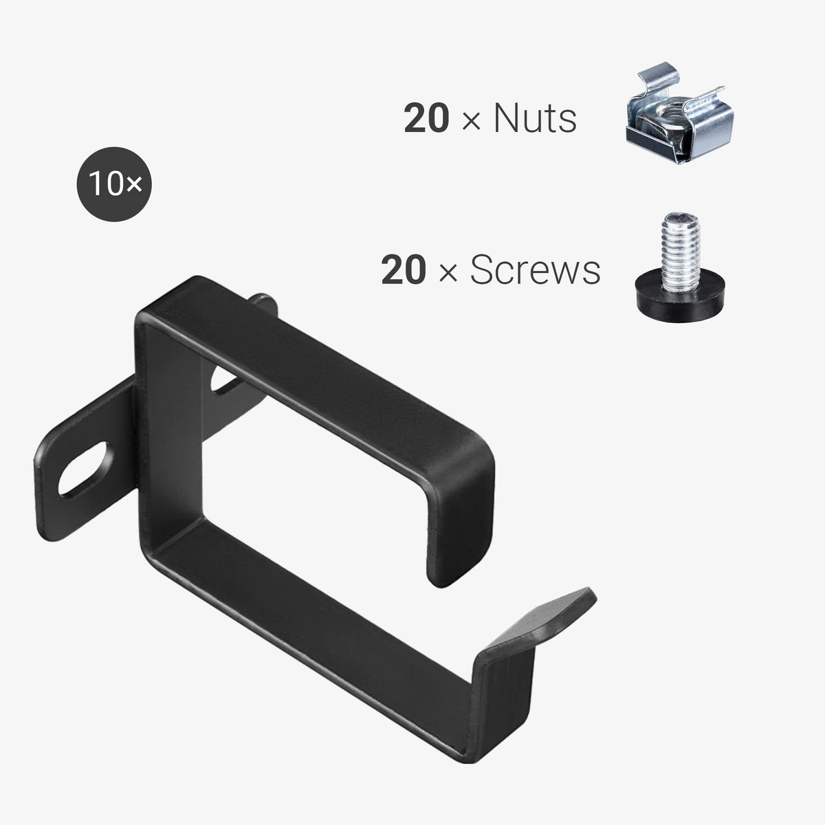 kwmobile steel construction ensures durability for demanding rack setups.