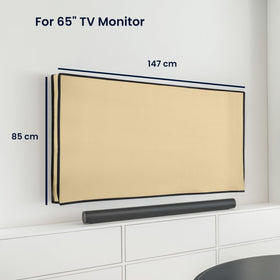 kwmobile 32-inch TV cover fabric close-up shows tear-resistant material