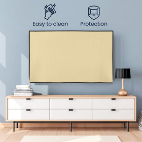 kwmobile 32-inch TV cover rear cable opening keeps ports accessible