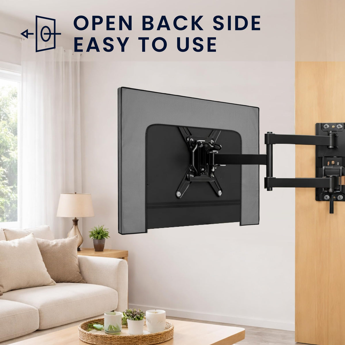 kwmobile TV cover easy cleaning with lint roller or hand wash.