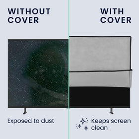 kwmobile folded tv cover compactly stored to save space and stay organized