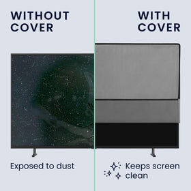 kwmobile folded TV cover compactly stored to save space and remain ready to use