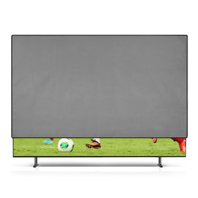 kwmobile cover on TV with connected cables visible enabling continuous connections