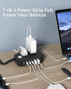 KWRNVO 65W PD USB-C port powering a laptop efficiently