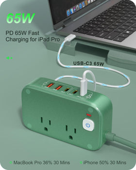 KWRNVO USB-C ports enabling fast charging for laptop and devices