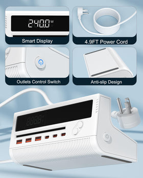 KWRNVO compact desktop charging station fits neatly on a desk
