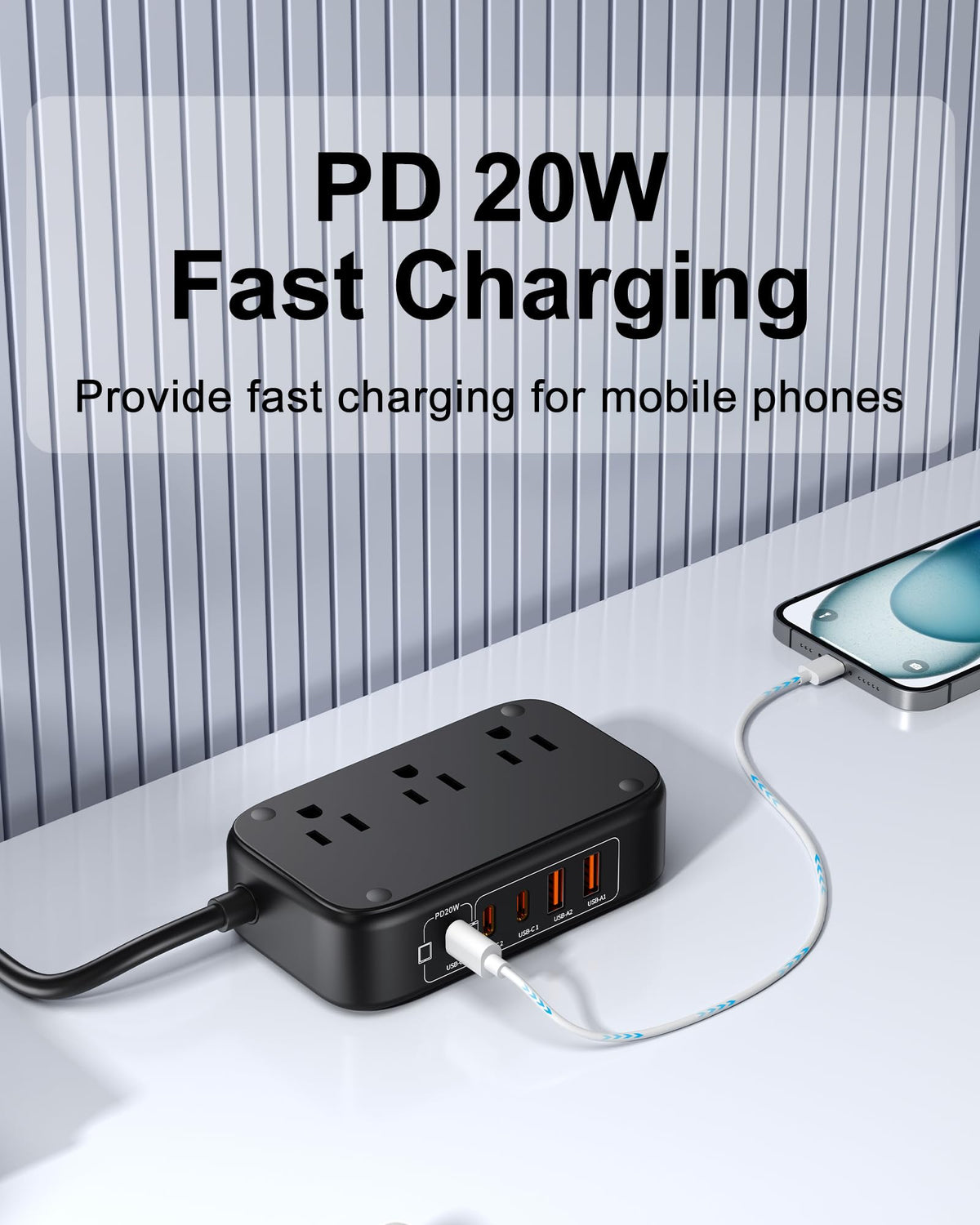 KWRNVO compact travel extension cord for on-the-go use