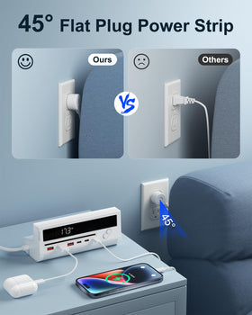 KWRNVO power strip features four AC outlets for multiple devices