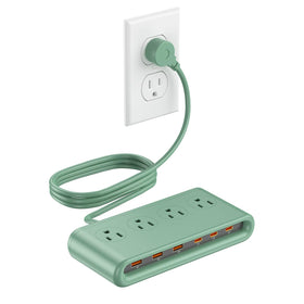 KWRNVO front view showing outlets and USB ports for organized charging