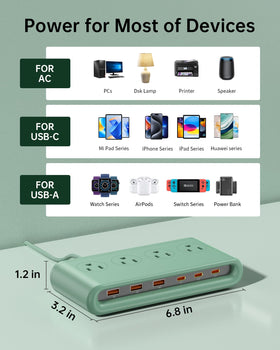 KWRNVO on a desk charging multiple devices in a home office