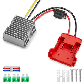 KWRNVO Milwaukee M18 battery connector enables a stable 12V output for DIY projects.