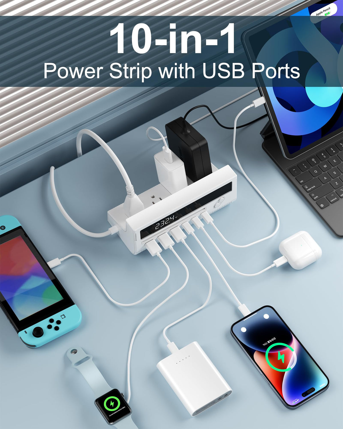 KWRNVO PD 20W USB-C port delivers fast charge for compatible devices
