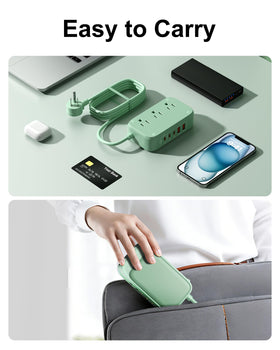 KWRNVO next to a smartphone for scale showing compact travel-friendly size