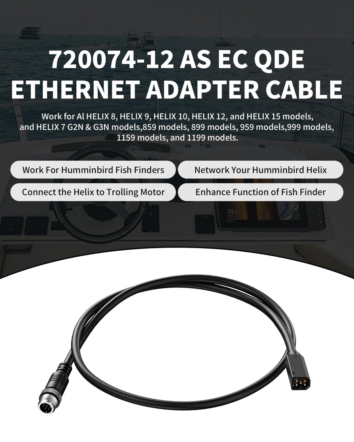 KWRNVO full 1.6ft cable showing compact length for tidy installations