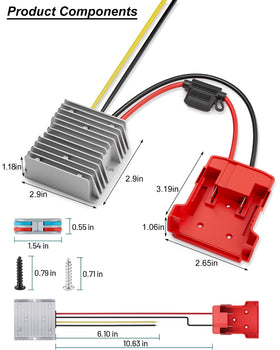 KWRNVO step-down converter in aluminum shell delivers durable performance for indoor and outdoor use.