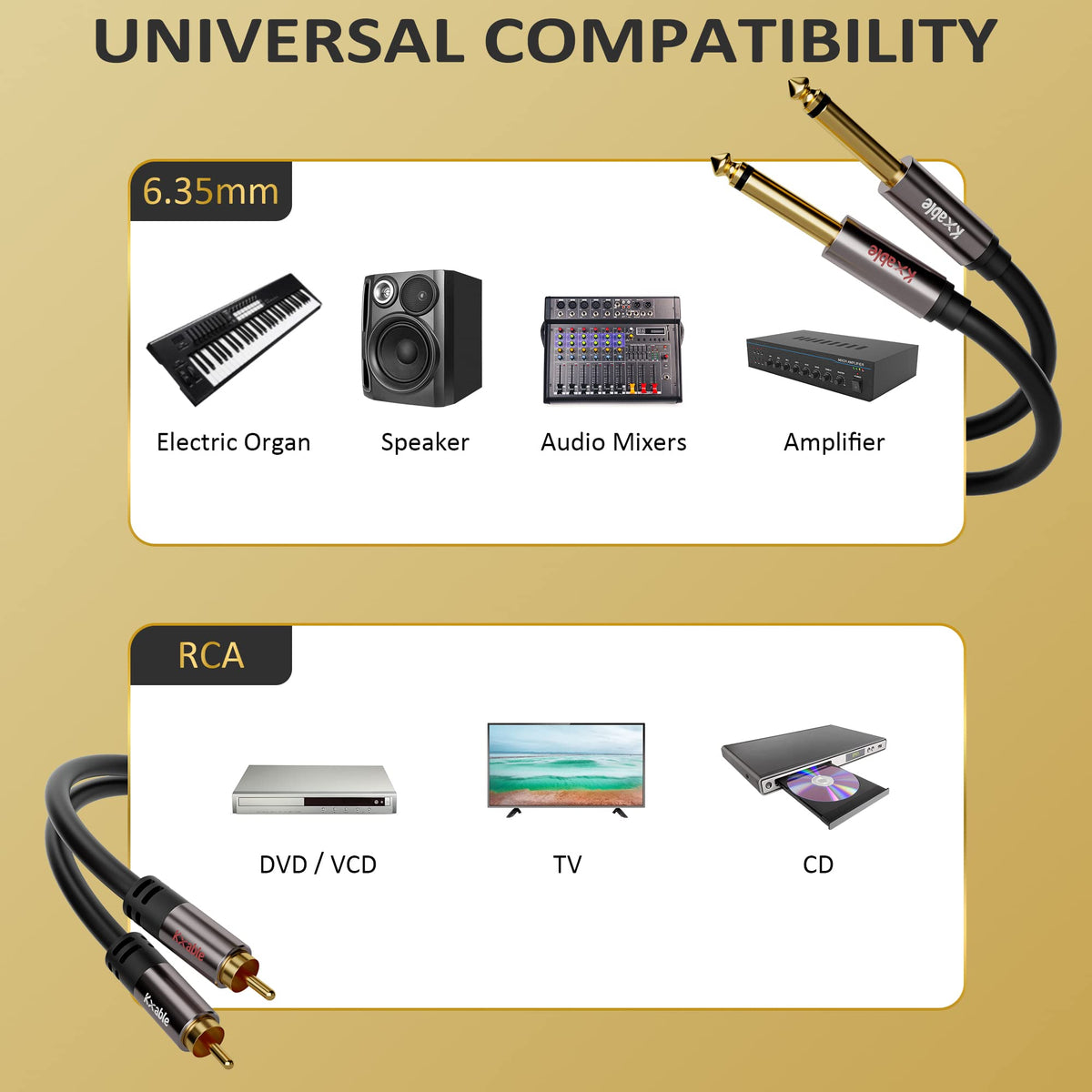 Kxable cable with five reusable ties showing tidy cable management and reduced strain