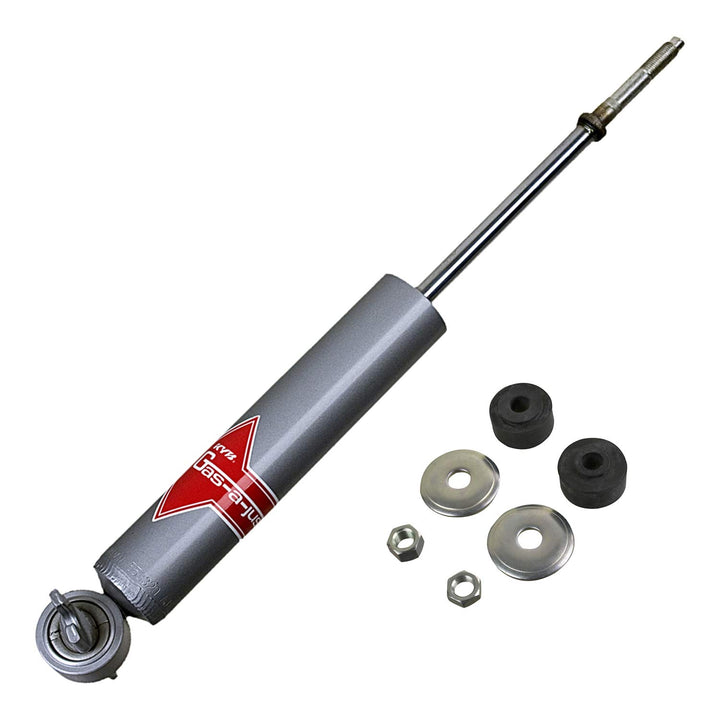 KYB KG4513 front view showing robust monotube body and improved fit